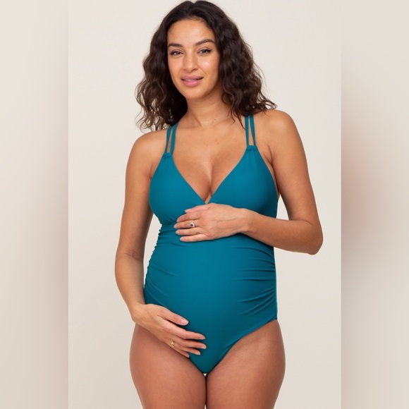Pinkblush Other - Pinkblush teal maternity one piece bathing suit swimsuit nwot